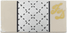 Tile 2 x 4 with Silver Square with Dark Bluish Gray Stitching, Black Lines and Gold 'FD' Pattern  (BrickHeadz Fleur Delacour Torso)