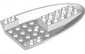 Aircraft Fuselage Forward Bottom Curved 6 x 10 with 3 Holes