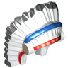 Minifigure, Headgear Headdress Indian with Colored Feathers, Gold Dots on Red and Black Hair on Back Pattern