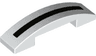 Slope, Curved 4 x 1 x 2/3 Double with Black Stripe Pattern