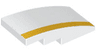 Slope, Curved 4 x 2 with Bright Light Orange Stripe on Edge Pattern Model Right Side