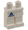 Hips and Legs with Black and Blue Adidas Logo Pattern