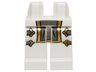 Hips and Legs with Gray and Gold Loincloth and 4 Gold Clasps Pattern