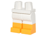 Hips and Legs with Molded Bright Light Orange Lower Legs / Boots  Pattern