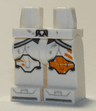 Hips and Legs with SW Clone Trooper and Orange Left Knee Pad, Two Stripes and Light Bluish Gray Diagonal Belts Pattern