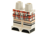 Hips and Legs with Plaid Skirt, Light Nougat Knees, Black Shoes and Sock Stripes Pattern