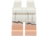 Hips and Legs with Molded Light Nougat Lower Legs / Boots and Printed Tattered Skirt Bottom and Light Bluish Gray Creases Pattern