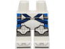 Hips and Legs with SW Clone Trooper Armor with Black and Dark Bluish Gray Markings, Dark Blue Straps and Kama with Blue Stripes Pattern