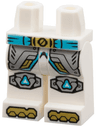 Hips and Legs with Medium Azure Belt with Gold Buckle, Light Bluish Gray Armor Panels with Trim and Rivets, Knee Pads, Shoe Tips Pattern