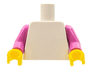 Torso Plain / Dark Pink Arms / Yellow Hands