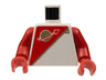 Torso Futuron Uniform with Red Panel, Gold Zipper, and Classic Space Logo Pattern / Red Arms / Red Hands