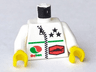 Torso Octan Logo and 3 Stars and Zipper Pattern / White Arms / Yellow Hands
