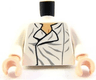 Torso SW Shirt Open Collar with Wrinkles Pattern (Han Solo) / White Arms / Light Nougat Hands