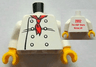 Torso Chef with 8 Buttons, Long Red Neckerchief Front, 2012 The LEGO Store Victor, NY Back Pattern / White Arms / Yellow Hands