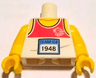Torso Tank Top with 'TEAM GB 1948' Pattern / Yellow Arms / Yellow Hands