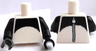 Torso Black Upper Chest and Upper Back with Zipper Pattern / Black Arms / Black Hands