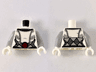 Torso SW Female Robe with Reddish Brown Belt Buckle Pattern (Asajj Ventress 75087) / Light Bluish Gray Arms / White Hands