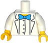 Torso Simpsons Lab Coat with Blue Bow Tie Pattern / White Arms / Yellow Hands
