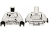 Torso SW Armor Stormtrooper, Detailed Armor without Shoulder Belts, Battle Damage with Scratches and Holes Pattern / White Arms / Black Hands