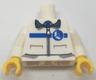 Torso Zipper Jacket with Blue LEGO Life Logo and Tie Pattern / White Arms / Yellow Hands