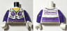 Torso Cropped Jacket with Silver Checkered, Dice, Dark Purple Pants, Belt with Gold Trim, Yellow Neck, Necklace, 'KING' on Back Pattern / Dark Purple Arms / White Hands