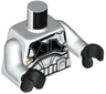 Torso SW Armor Clone Trooper Gunner with Black Panel and Tan Straps Detailed Pattern / White Arms / Black Hands