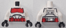 Torso SW Armor Clone Trooper with Red Breastplate and Belt with Boxes, Black Markings Pattern (Clone Wars) / White Arms / Black Hands