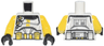 Torso SW Armor Clone Trooper, Dark Tan Buckles, Yellow Markings and Pouches and Detailed Belt Pattern / Yellow Arms / Black Hands
