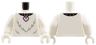 Torso Black Collar, Bright Pink Studs and Heart Tag, Light Bluish Gray Fur Pattern / White Arms / White Hands