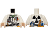 Torso Devo Suit with Stopwatch, Notebook and Tool Belt, Black Radiation Symbol on Back Pattern / White Arms / Light Nougat Hands