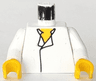 Torso SW Shirt Open Collar, Yellow Chest Pattern (Han Solo) / White Arms / Yellow Hands