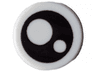 Tile, Round 1 x 1 with Black Eye with Pupil and Circle Pattern