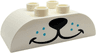 Duplo, Brick 2 x 4 Slope Curved Double with Black Animal Nose and Mouth and Medium Azure Whiskers Pattern