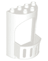 Duplo Wall 4 x 3 x 5 Curved Turret with Balcony - Castle