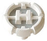 Hero Factory Chest Badge with Raised Capital Letter H on Light Bluish Gray Background Pattern