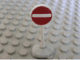 Road Sign with Post, Round with No Entry / Thoroughfare Pattern, Type 1 Base