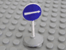 Road Sign with Post, Round with White Arrow Right Pattern, Type 1 Base