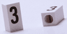 Tile, Modified 1 x 2 x 5/6 Stud Hole in End with Black Number 3 Pattern