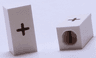 Tile, Modified 1 x 2 x 5/6 Stud Hole in End with Black Plus Sign (+) Pattern