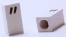 Tile, Modified 1 x 2 x 5/6 Stud Hole in End with Black Quotation Mark (") Pattern