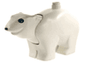 Duplo Bear Adult with Movable Head with Black and Sky Blue Round Eyes, Black Nose Pattern