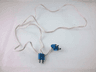Electric, Wire 12V / 4.5V with 2 Leads, 96 Studs Long with 2 Blue Electric, Connector, 2-Way Male Rounded Narrow Type 2 with Hollow Pins (x466c96 / bb0236ac01)