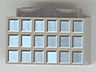 Brick 2 x 2 with Light Gray Squares on Two Sides Pattern