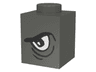 Brick 1 x 1 with Angry Black Eyebrow and White Eye Left Pattern
