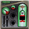 Tile 2 x 2 with Green and Red Ogel Orb and Gauges Pattern