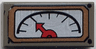 Tile 1 x 2 with White Gauge with Red Needle Pattern