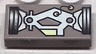 Tile 1 x 2 with Life on Mars (LoM) Light Gray Mechanical Pattern