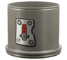 Duplo Ball Tube Straight with Slider on Silver Panel with Bolts and Screws Pattern