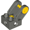 Duplo, Toolo Brick 2 x 2 with Angled Bracket with Forks and 2 Screws - Holes on Sides