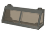 Windscreen 2 x 6 x 2 Train with Fixed Trans-Brown Glass